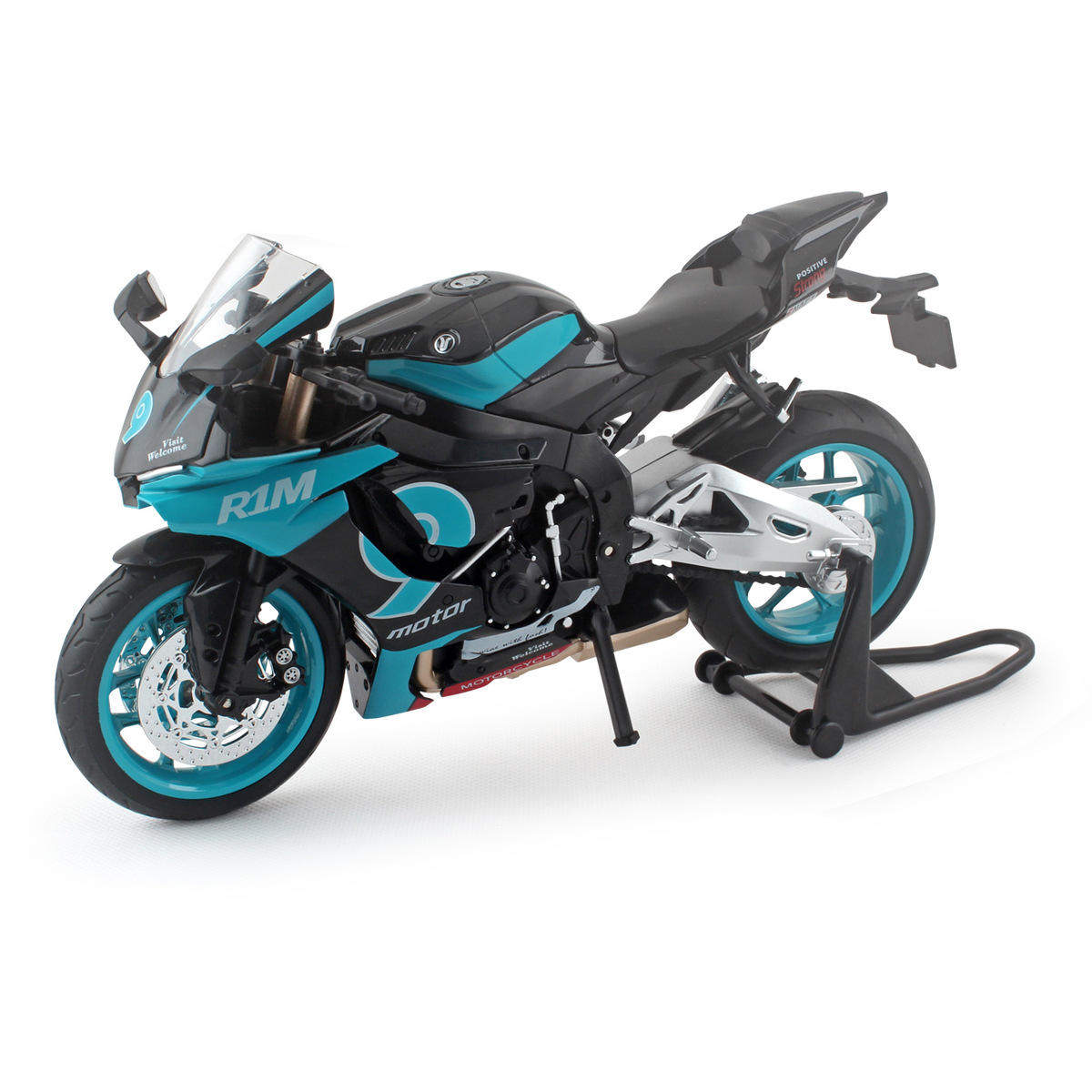 新款 大号1:9雅马哈R1M合金模型摩托车主题火锅店装饰摆件