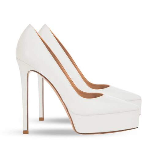 欧美水台时装单鞋尖头独特细跟女鞋走秀high heels pumps 14cm