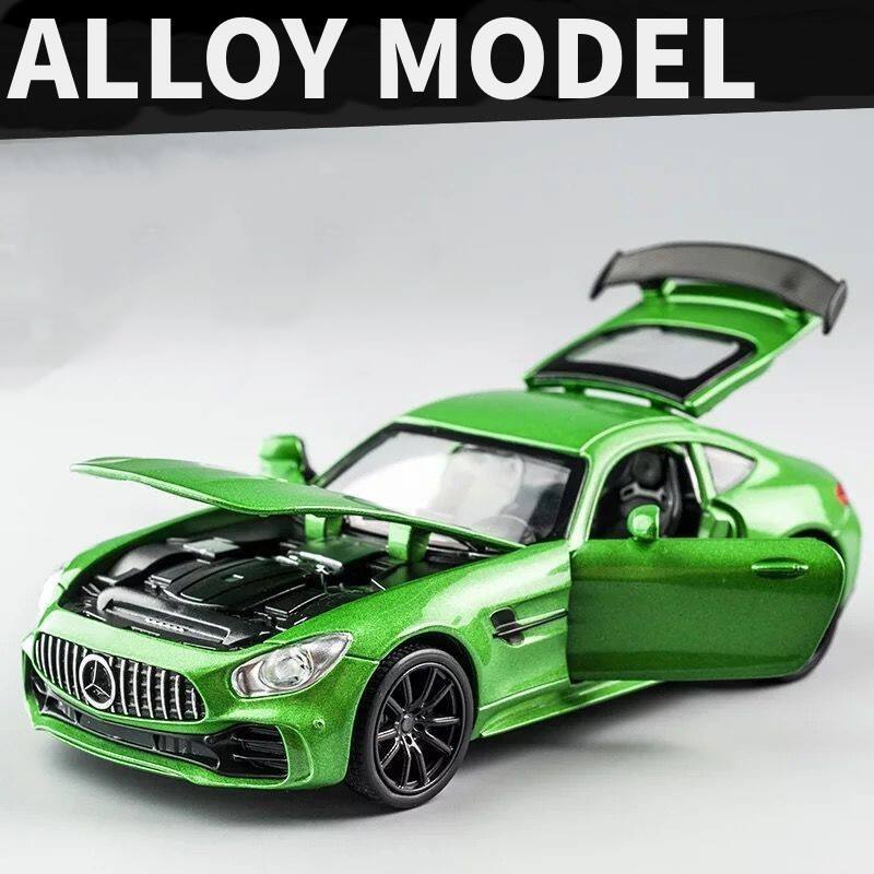 建元大奔大G绿魔合金汽车模型仿真赛车跑车儿童玩具小车收藏摆件