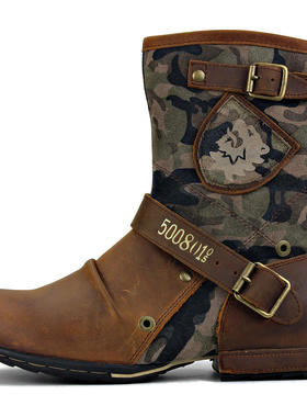 新款HPIOPL 款 中高筒男士牛仔靴 西部马丁靴男 20220315批次