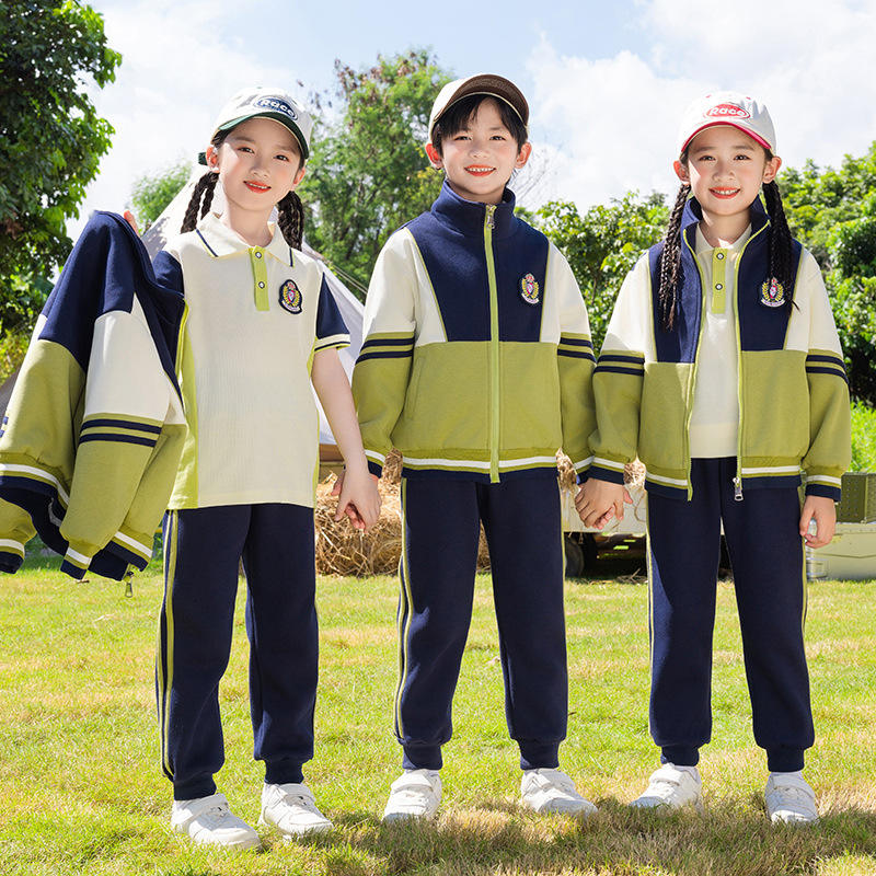 新款小学生英伦风班服校服春夏装四件套运动棒球服套装幼儿园园服