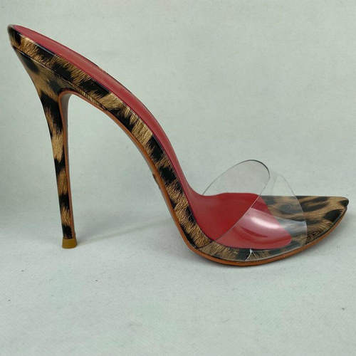 跨境时装凉鞋 欧美尖头细跟外贸女鞋high heels高跟鞋12cm宴会