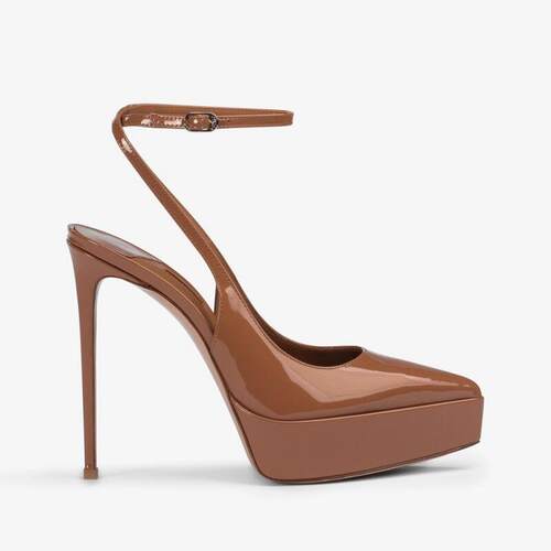 新款欧美水台时装单鞋尖头后空绑带细跟走秀女鞋high heels pumps