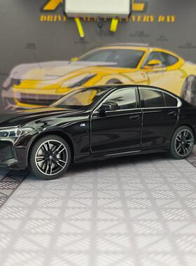 新款 仿真3系325li合金车模摆件6门可开转向玩具车礼物