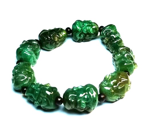 天然独山玉石十八罗汉手链手串玉器男女款带证书文玩天蓝玉料证书