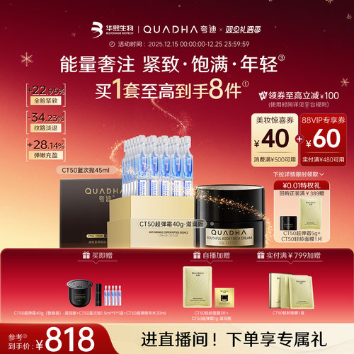 CT50超弹霜淡纹蓝次抛精华套装