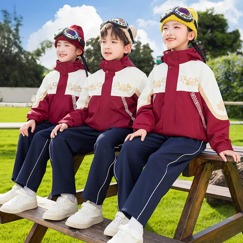 新款英伦风幼儿园园服春秋装三件套儿童棒球服运动班服小学生校服