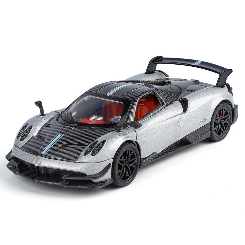 新款1/32帕加尼花雅仿真鸥翼门合金跑车模型男孩小玩具车潮玩摆件