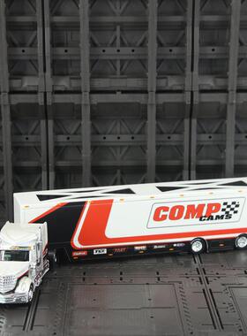 新款 美驰图仿真1:64美式重卡系列带货柜车合金模型摆件收藏礼物