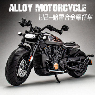 新款散装盒装 1:12仿真哈雷SPORTSTER S合金摩托车模型玩具收藏品
