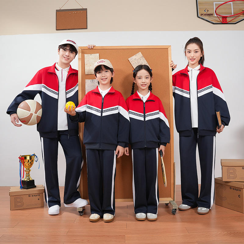 新款 江西省九江市春秋校服衣服夏季短袖中小学生运动服冲锋衣