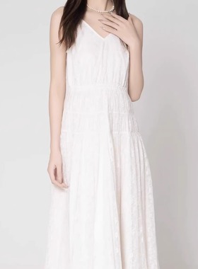 [商场同款】2025夏新款V领吊带连衣裙度假裙5500493-2A10561-00