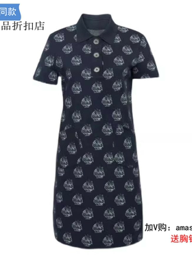 G家女装专柜正品2023夏新款POLO领短袖连衣裙1500297-4A47722-001