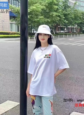 G家女装专柜正品2023夏新款宽松印花短袖T恤1300865-11193CG-001