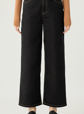 [商场同款]2025春新款高腰明线阔腿九分牛仔裤110005-2059411