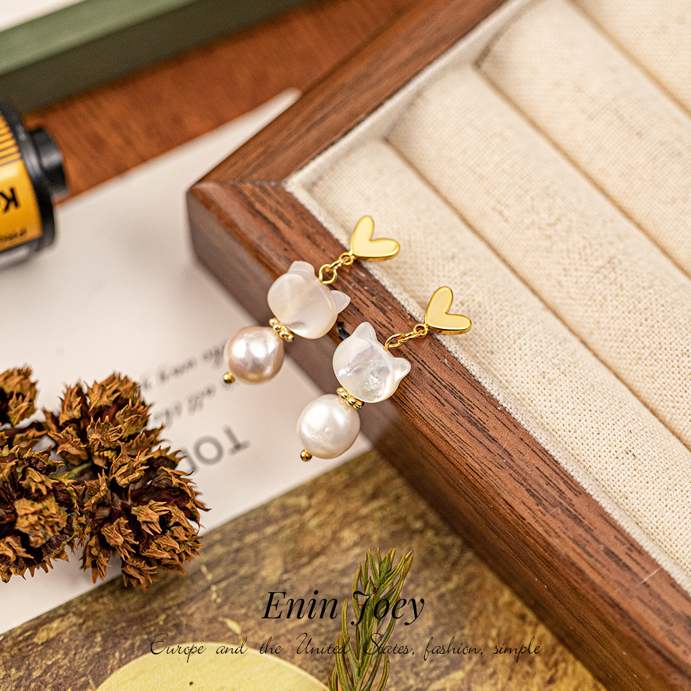 EninJoey珍珠s925银针气质耳钉女