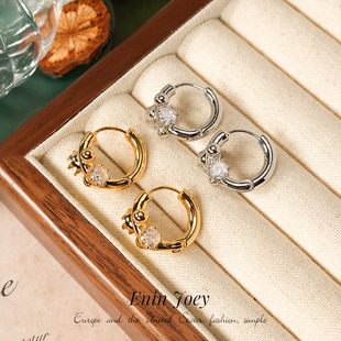 铜厚镀真金 高级锆石 耳环轻奢高级感女 限时9折福利 7.21新品