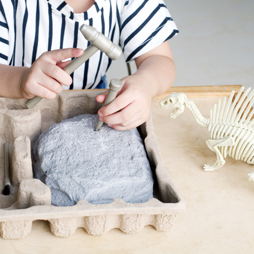 恐龙化石考古挖掘玩具骨架模型