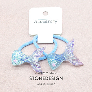 儿童可爱美人鱼鱼尾发圈宝宝不伤发皮筋女童头绳女孩发绳发饰头饰