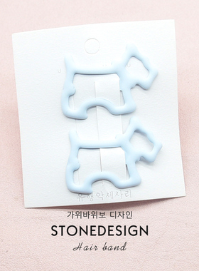 儿童蓝色系星星发夹女童后脑勺碎发夹子发卡女孩侧边刘海bb夹头饰