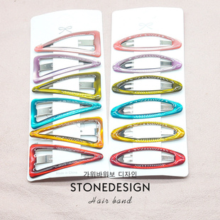 韩国儿童发夹女童后脑勺碎发bb夹女孩大号发卡前额刘海侧边夹头饰