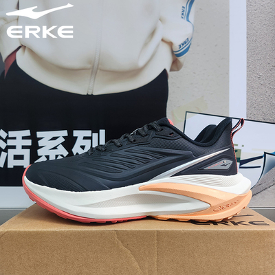 鸿星尔克冬季女子皮面缓震运动鞋