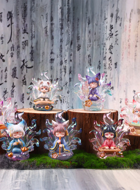 上古智慧仙盲盒办公桌面潮玩