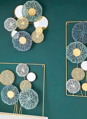 现代简约铁艺墙面装饰挂件客厅背景墙玄关餐厅卧室墙上挂饰工艺品