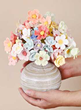 陶瓷铁杆花高温手工仿真永生花