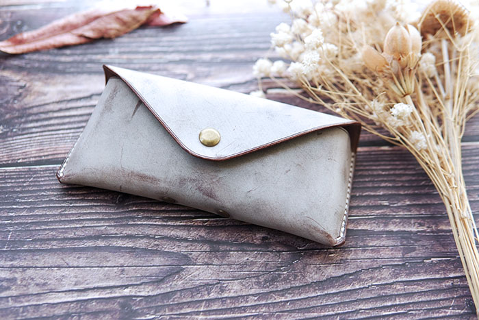 皮匠老王 皮质眼镜盒材料包 亲手制作牛皮墨镜包 手工皮具手工DIY