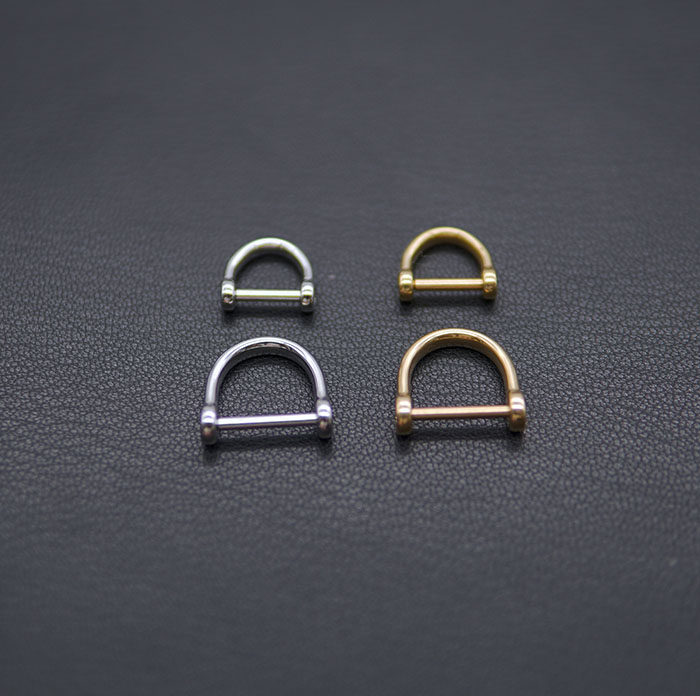 皮匠老王 马蹄扣汽车钥匙扣商务d字扣车挂件手工皮具diy配件