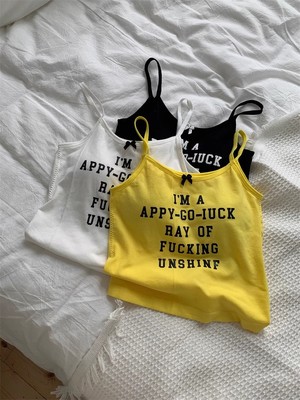 美式甜辣背心吊带背心百搭