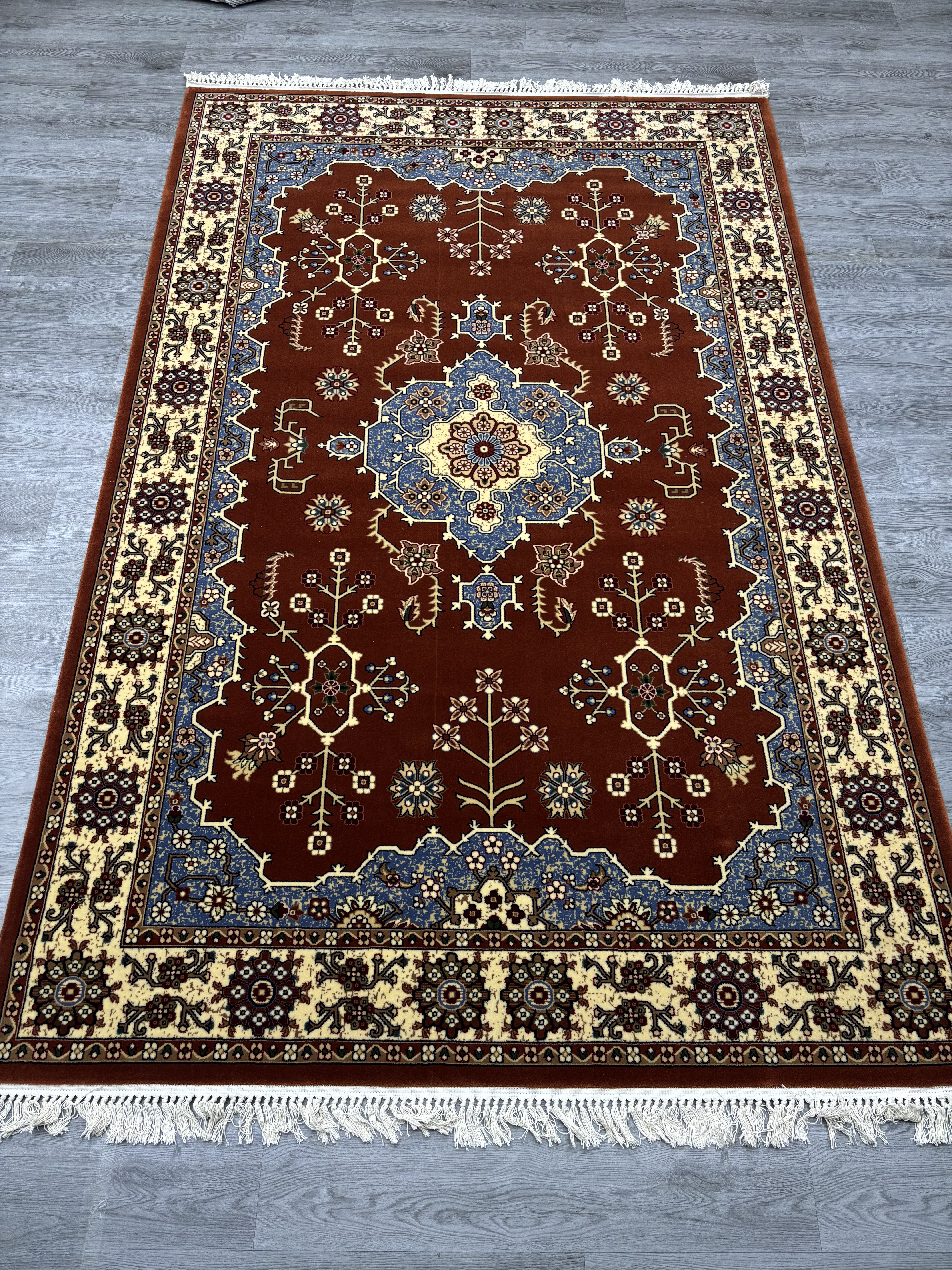 微瑕疵2*3新西兰羊毛地毯无胶美式复古橘色客厅卧室茶几地毯