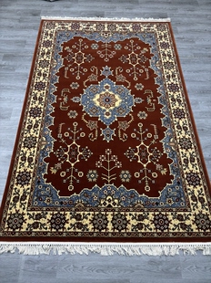 微瑕疵2*3新西兰羊毛地毯无胶美式复古橘色客厅卧室茶几地毯