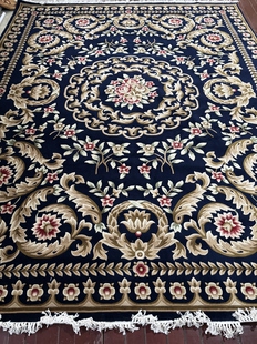 微瑕疵3*4新西兰羊毛地毯欧式美式蓝色客厅卧室茶几地毯