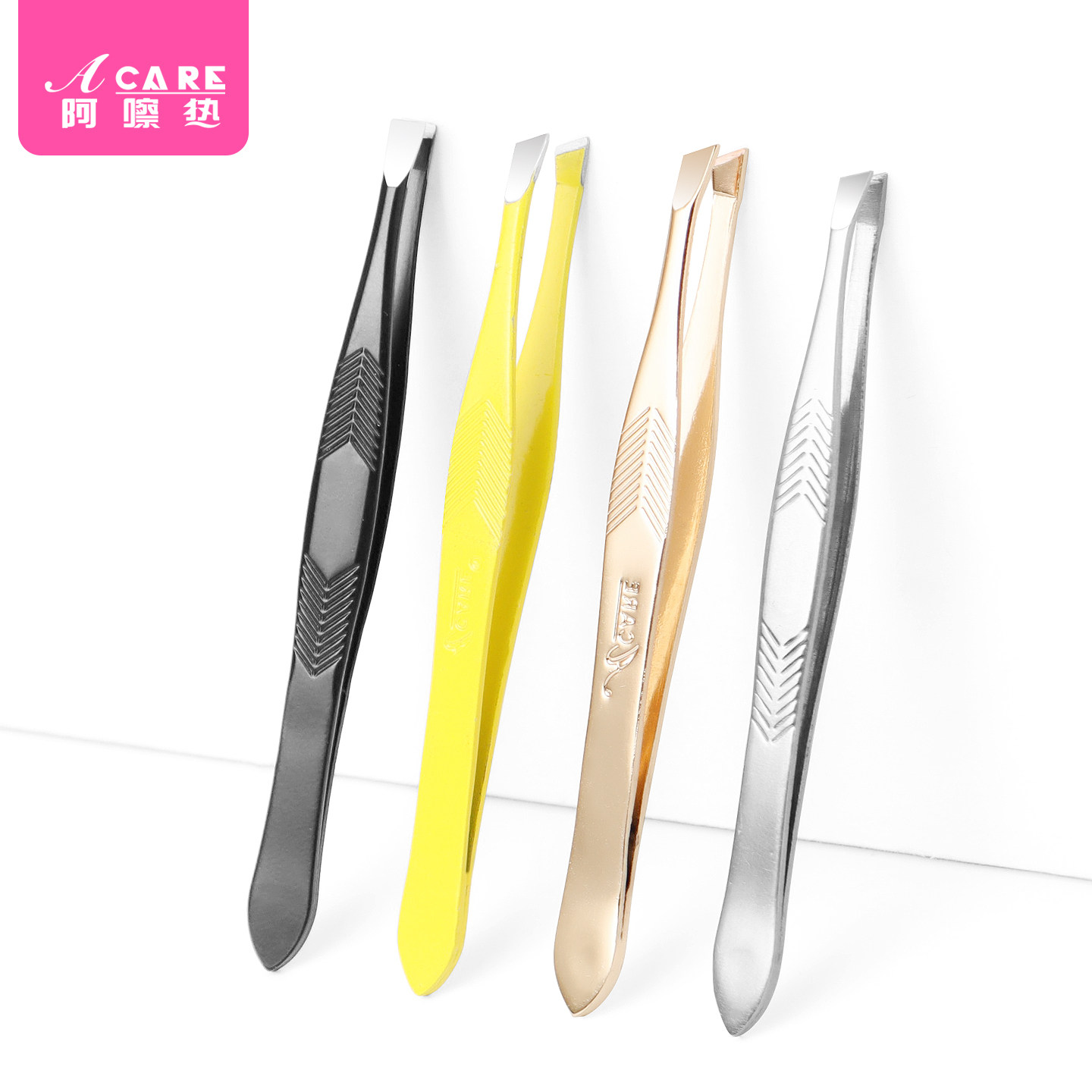 滇眉夹E2Apq801-拔胡子用钳子夹白发镊子修眉毛夹斜口眉夹拔胡