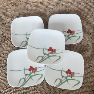 日本制 香兰社 老香兰社 碟子 盘子 杯托 釉上彩 2-383