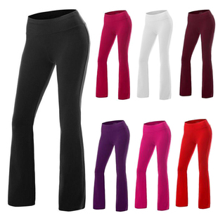 Ladies Wide-leg Trouser Stretch Pants Sexy Black Trousers