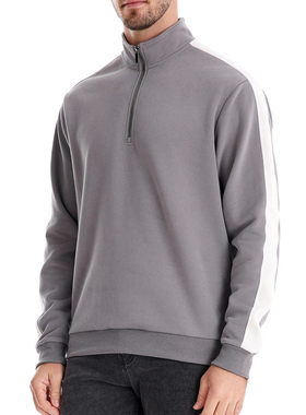 Men's casual stand-up collar hoodie 休闲百搭长袖立领卫衣运动