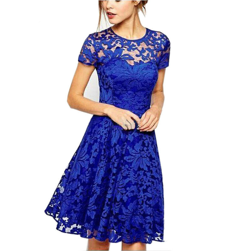 lus Size Dress Sweet Hallow Out Lace Dress Vestidos 蕾丝花边