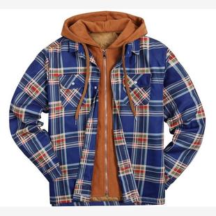 overcoat coat men jacket men tops hoodies 男 假两件加棉外套