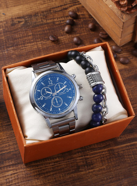 Wristwatch wallet cufflink ballpoint pen Gifts Set for men