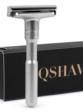 QSHAVE Adjustable Safety Razor Double Edge Classic Mens Shav