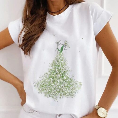 GreenFlowsWomaTShirt
