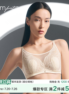 【高定3D兔耳朵】Comfit大码全罩杯薄蕾丝文胸显小内衣女CB00185