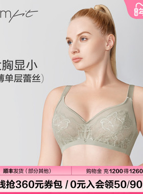 【Reducer系列文胸】Comfit大胸显小内衣女蕾丝大码文胸CB00134