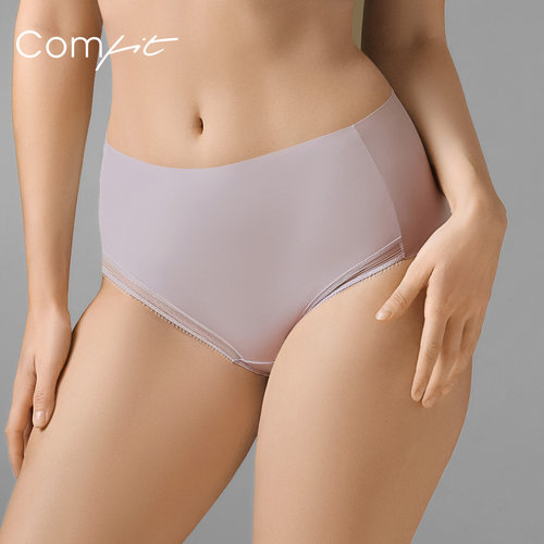 Comfit无痕薄款透气内裤女大码抗菌高腰包臀三角裤头C200199