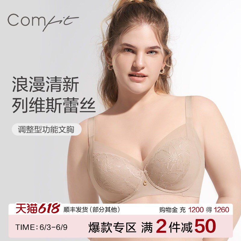 安莉芳旗下Comfit大胸调整型文胸女收副乳上托聚拢薄内衣CB00154