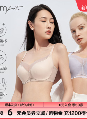 Comfit薄款内衣女上托聚拢调整大码文胸网纱性感大胸显小CBW0153