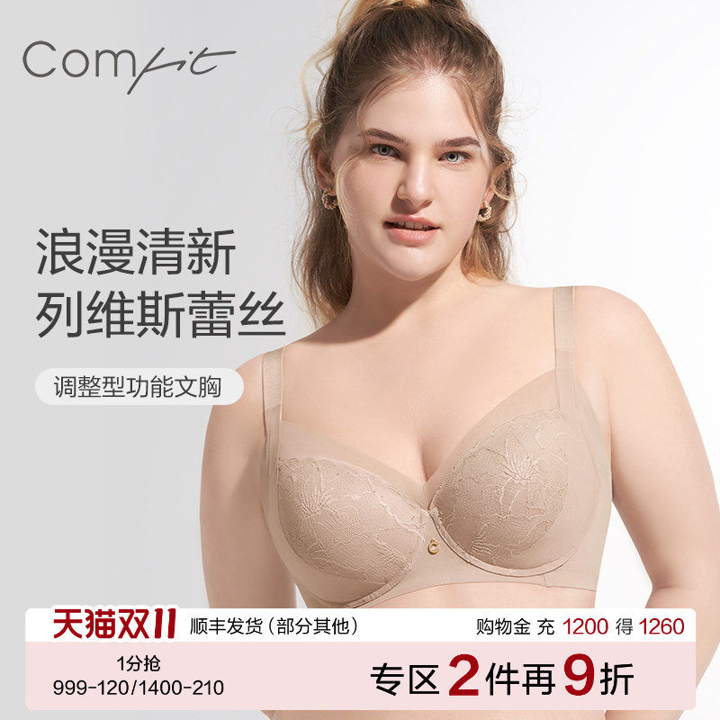 安莉芳旗下Comfit大胸调整型文胸女收副乳上托聚拢薄内衣CB00154